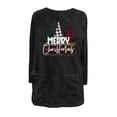 thumbnail image 4 of FcBaudy Hauts pour Femmes, Blouses & Chemises à Manches Longues Col Rond, Chemises pour Femmes Blouse de Noël Col Rond et Hiver Ample Imprimé Poche Chaude Manches Longues Blouse pour Femmes, 4 of 4