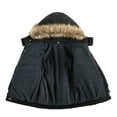thumbnail image 4 of Ydojg Boys Hoodie Coat Winter Fashion Long Sleeve Warm Thicken Jacket Fall Winter Outdoor Kids Clothes Black Size 2-3 Years, 4 of 8