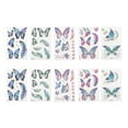 thumbnail image 1 of Tatuajes temporales realistas de 10 piezas de Unique Bargains, tatuajes falsos coloridos en azul, rosa y negro, 1 of 5
