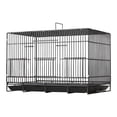 thumbnail image 1 of Jaula de para pájaros, soporte de madera para percha, ahorra espacio, fácil de limpiar, jaula para pájaros y dispensador de agua para agapornis negro 51x39x345cm, 1 of 7