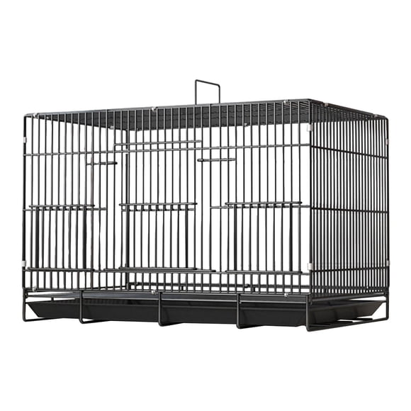 Jaula de para pájaros, soporte de madera para percha, ahorra espacio, fácil de limpiar, jaula para pájaros y dispensador de agua para agapornis negro 51x39x345cm