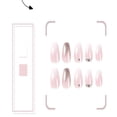 thumbnail image 3 of Fofosbeauty 24pcs Press on Nails Tips, Coffin Acrylic Nails, Gentle gradient Gold Dust Pink, 3 of 7