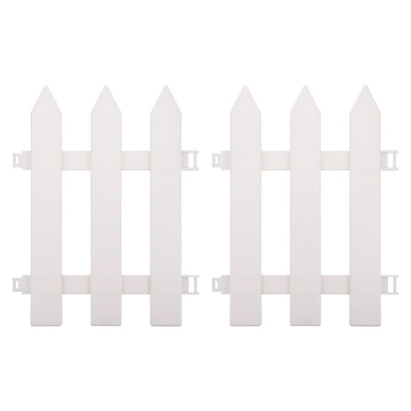 Arborister White Plastic Garden Fence for Outdoor Decoration - 2pcs