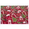 thumbnail image 2 of BNNG Reversible Wrapping Paper Roll - Mini Roll - Christmas Santa Claus and Stripe Pattern Single-sided Christmas Wrapping Paper Great for Christmas, Party, Holiday, 2 of 4
