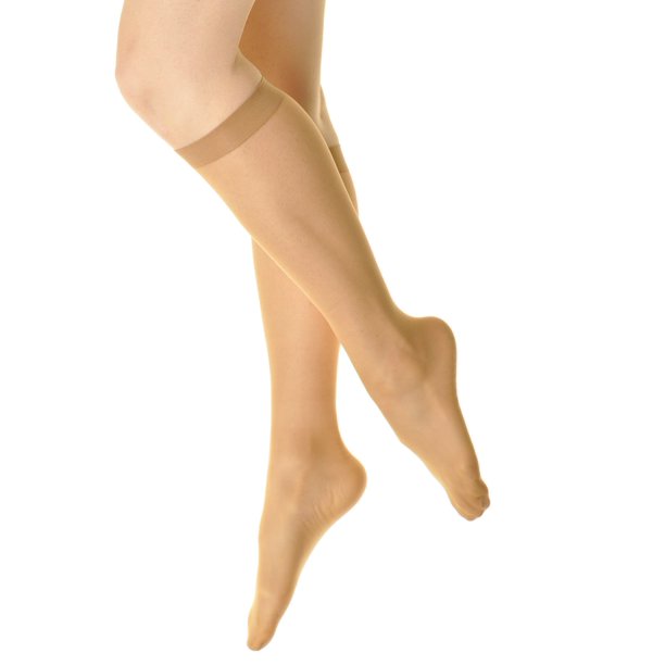 Angelina Angelina Sheer Support Nylon KneeHigh Stockings (6Pairs