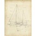 thumbnail image 3 of Harper, Ethan 19x24 Black Modern Framed Museum Art Print Titled - Sailboat Blueprint IV, 3 of 5