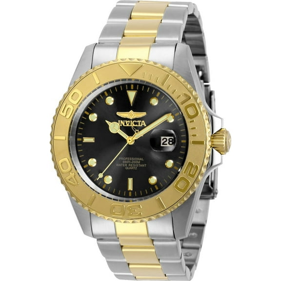 Invicta 29948 Mens Pro Diver Quartz 3 Hand Black Dial Watch