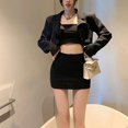 thumbnail image 7 of Women Bodycon High Waist Stretchy Mini Skirt Office Solid Color, 7 of 7