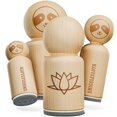 thumbnail image 1 of Lotus Flower Outline Rubber Stamp for Stamping Crafting Planners - 1/2 Inch Mini, 1 of 4