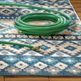 thumbnail image 4 of TOWN & COUNTRY EVERYDAY Dahlia Southwestern Stripe Indoor Outdoor Area Rug, UV Fade Resistant, High-Low Pile, Blue/Multi, 7'10"x10'2", 4 of 13