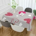 thumbnail image 5 of GZHJMY Valentine's Day Love Heart Tablecloth, Rectangle Waterproof Washable Polyester Table Cover for Picnic Dinner Holiday Party Decor, 54 x 54 Inch, 5 of 7