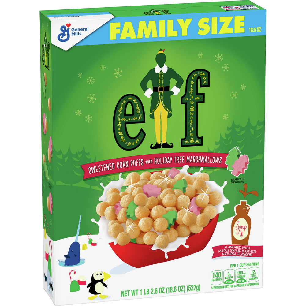 General Mills, Breakfast Cereal, Buddy the Elf, Family Size, 18.6 Oz