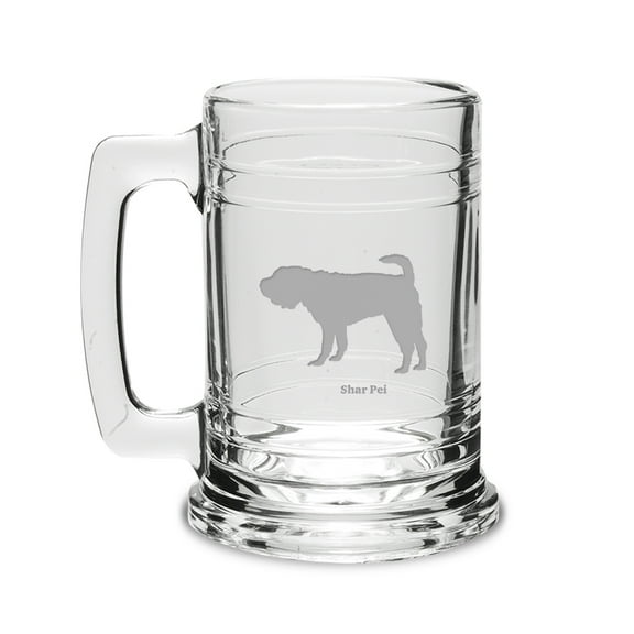 Shar Pei Deep Etched 15 oz Colonial Tankard