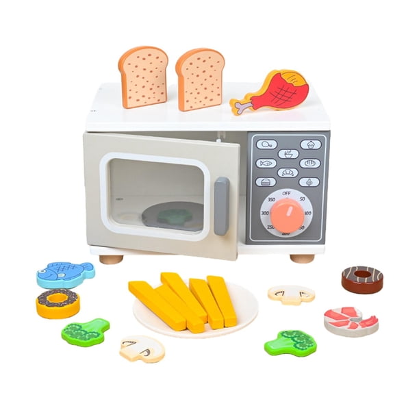 Horno microondas para niños, juguetes realistas, electrodomésticos de cocina, juguetes para jugar a para niños, niñas y niños