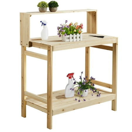 Alden Design Natural Wood Fir, Wood and Pine Potting Bench