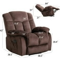 thumbnail image 5 of Sesslife Power Lift Recliner Chair Recliners for Elderly, Oversized Ergonomic Fabric Lounge Recliner with Side Pockets, Heavy-Duty Single Electric Sofa Chair for Living Room Bedroom, Dark Brown, 5 of 11
