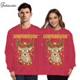 thumbnail image 3 of Sudadera de cuello redondo para dos personas, camisas de Navidad feas, Jersey informal, ropa de Año Nuevo para pareja, Otoño e Invierno, 3 of 4