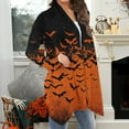 thumbnail image 6 of Feancey Plus Size Open Front Cardigans for Women Halloween Novelty Print Shawl Cardigan Milk Silk Soft Long Sleeve Duster Cardigans Multicolor 4XL, 6 of 8