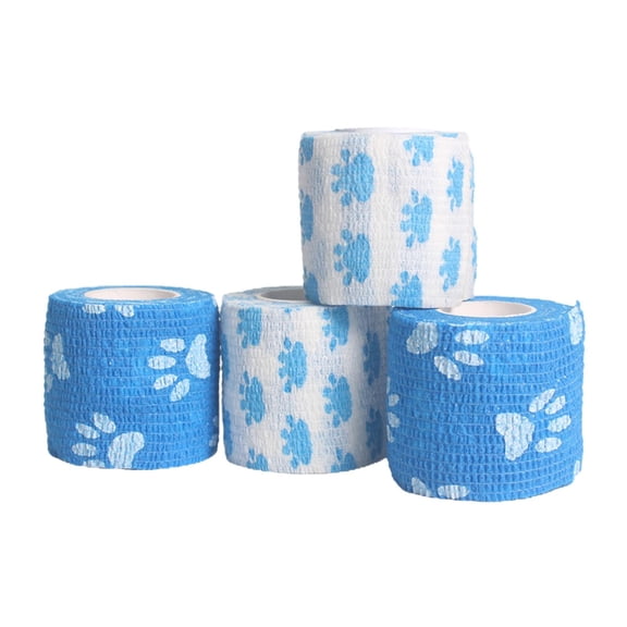 4 Pieces Self-Adhesive Athletic Aid Tapes With Paw Print