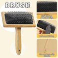 thumbnail image 4 of 2Pcs Wooden Wool Carders, for Wool, Fibers, Cat, , Wooden Wool Carders Brush for Wool Felting Spinning Crafts, 4 of 5