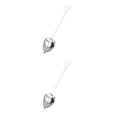 thumbnail image 2 of tamizeot Heart Shaped Stainless Steel Tea Infuser Spoon Strainer High Temperature Resistance Environmental for Protection Coating Steel Color 1pcs 2Set, 2 of 6