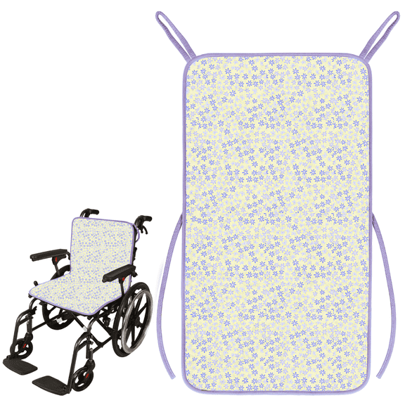 Ehucon Washable Wheelchair Incontinence Pad Seat Protector,Waterproof 4-Layer Reusable Underpad with 2 Loop Handles,1 Pack,Dream Cloud Flower Pattern,18.9x33.9 inch