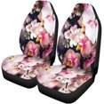 thumbnail image 1 of ABPHQTO Juego de 2 fundas para asientos de coche con flores, protectores universales para asientos delanteros de coche, aptos para coche, SUV, sedán, camión, 1 of 4
