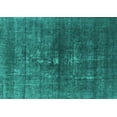 thumbnail image 1 of Ahgly Company Machine Washable Indoor Rectangle Oriental Turquoise Blue Industrial Area Rugs, 2' x 5', 1 of 4