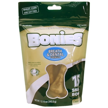 UPC: 0814087003676 | BONIES Natural Dental Health Multi-Pack SMALL (15 Bones / 12.15 oz)