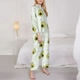 thumbnail image 3 of Hirioo Avocado of a Hear for Women's Pajama Sets 2 Piece Pjs Women's Long-Sleeved Pajama Set Button Down Sleepwear,S-XXL-Large, 3 of 7