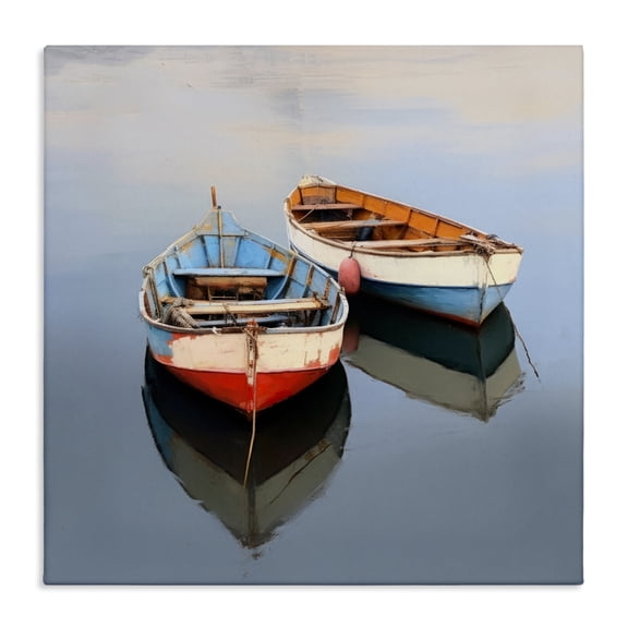 Stupell Industries Coastal Two Canoes in Lake Canvas Art, 24 x 24, by Irena Orlov