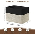 thumbnail image 2 of Rope Basket for Storage - 12”x10”x9” Storage Bins, Decorative Basket for Blankets, Woven Basket with Handles, Storage Baskets for Shelves, Home, Laundry (4 Pack, Black & Beige Brown), 2 of 14