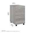 thumbnail image 2 of Hybrid 2 Drawer Mobile File Cabinet in Platinum Gray - Engineered Wood, 2 of 7