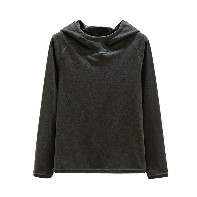 Pyjama Chaud pour Femmes Chemise Chaude à Manches Longues en Velours Uni avec Capuche Vêtements de Maison Pyjama Chemises Longues pour Femmes