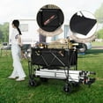 thumbnail image 6 of REDCAMP Large Collapsible Double Decker Wagon, 450lbs Heavy Duty 53" L Extra Long Extender Wagon Cart with All-Terrain Big Wheels for Camping, Shopping, Outdoor Sport, 6 of 9