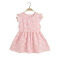 thumbnail image 2 of Girl Dress Cotton And Linen Floral Printing Pattern Sleeveless Ruffled Princess Dress, 2 of 6