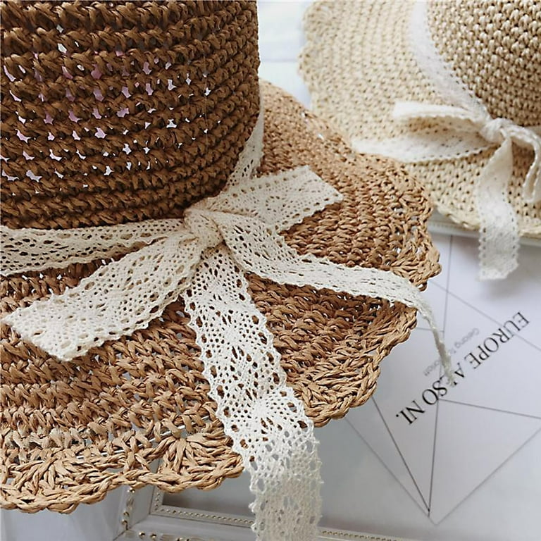 Women\'s Summer Beach Sun Straw Hats Wide Brim Packable Travel Bucket Hats Awdenio Bucket Hat Summer Beach Sun Straw Hats for Women  main image 2