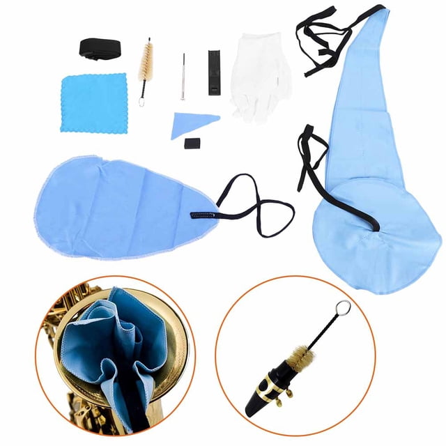 Kit De Limpieza De Saxofón, Kit De Mantenimiento Completo Con Boquilla, Cepillo, Paño, Hisopo, Destornilladores Para Limpiador De Cuidado De Saxofón Alto Tenor Soprano