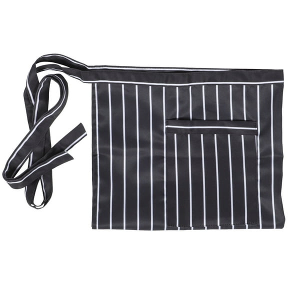 WRISTBIQUE Unisex Black Chef Apron Comfortable Half Apron for Cooking and Baking