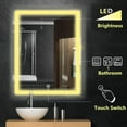 thumbnail image 4 of BAMAIA Wall Mounted Led Lighted Bathroom Mirror - Illuminated Bathroom Mirror, Touch Switch Control with Color Cemperature Transition & White/Warm White/Warm Light Color (60*80cm), 4 of 7