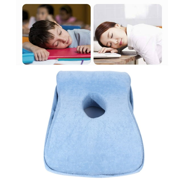 unbranded Almohada Para Dormir En Oficina De Espuma Viscoelástica Azul Y Transpirable Para Hogar