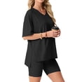 thumbnail image 5 of Cueply 2 Piece Sets for Women Summer Outfits Lounge Set Casual Matching Clothing Oversized T-Shirt Biker Shorts, 5 of 7