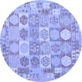 thumbnail image 1 of Ahgly Company Machine Washable Indoor Round Southwestern Blue Country Area Rugs, 5' Round, 1 of 4