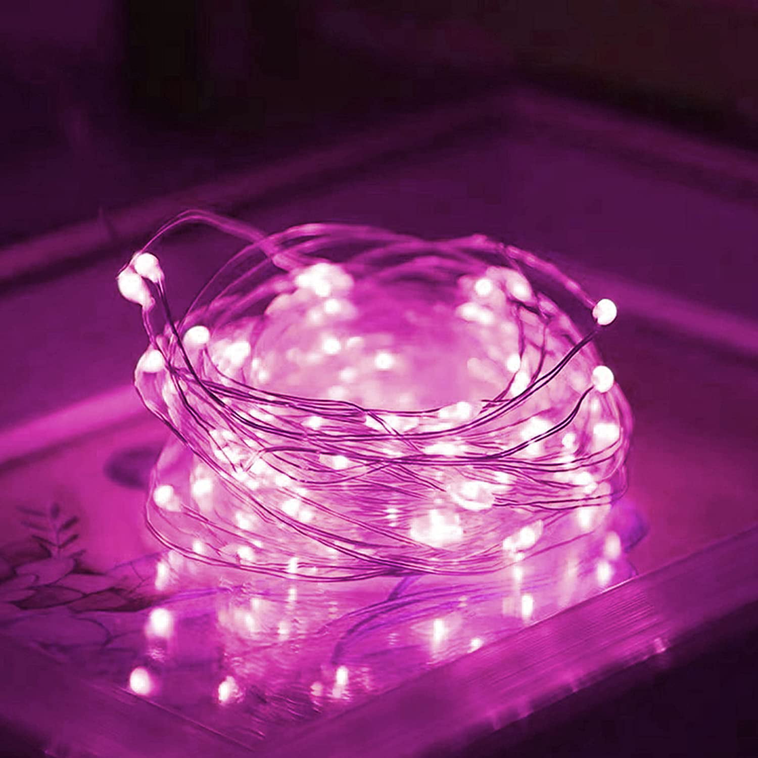 HYAL LUZ 10 Pack 2m Fée Lumière 20 LED à piles de lumières féeriques  étanche Fil de cuivre Starry cordes pour le DIY décoration de noël fête de  mariage (Blanc Chaud) 