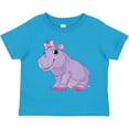 thumbnail image 3 of Inktastic Cute Purple Hippo Girls Toddler T-Shirt, 3 of 5
