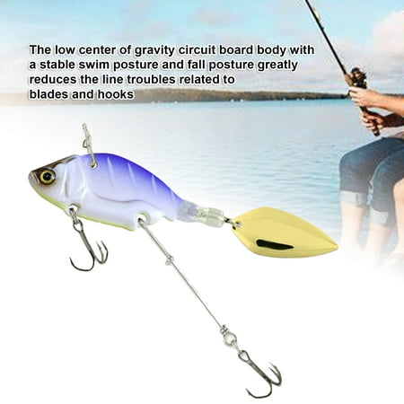 Sijiali 13.6g VIB Fishing Lure Sinking Powerful Hook Vibration Lipless Crankbaits Artificial Hard Bait for Outdoor