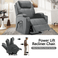 thumbnail image 3 of Lnsenfin Power Lift Recliner Chair for Elderly Faux Leather for Living Room,Grey, 3 of 7