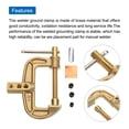 thumbnail image 4 of Uxcell 800A Brass G-shape Ground Welding Earth Clamp C-Clamp T-Handle Maximum Clamping Range 60mm Rod Holder, 4 of 4