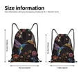 thumbnail image 2 of Fuzoiu Humming Bird Print Drawstring Backpack for Gym, Travel, Yoga,Sports Sackpack String Bag for Women Men-Medium, 2 of 6