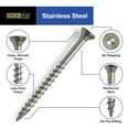 thumbnail image 4 of DeckPlus Dual Torq Flat Head Exterior Deck Screws, Silver, Steel, No. 10 x 3", 1lb Box, 48466, 4 of 9